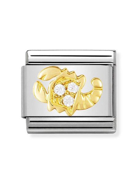 Composable Classic Dekoratif Link - Burçlar CZ - Akrep Burcu -  18K Altın Zirkon