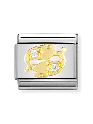 Composable Classic Dekoratif Link - Burçlar CZ - Balık Burcu -  18K Altın Zirkon