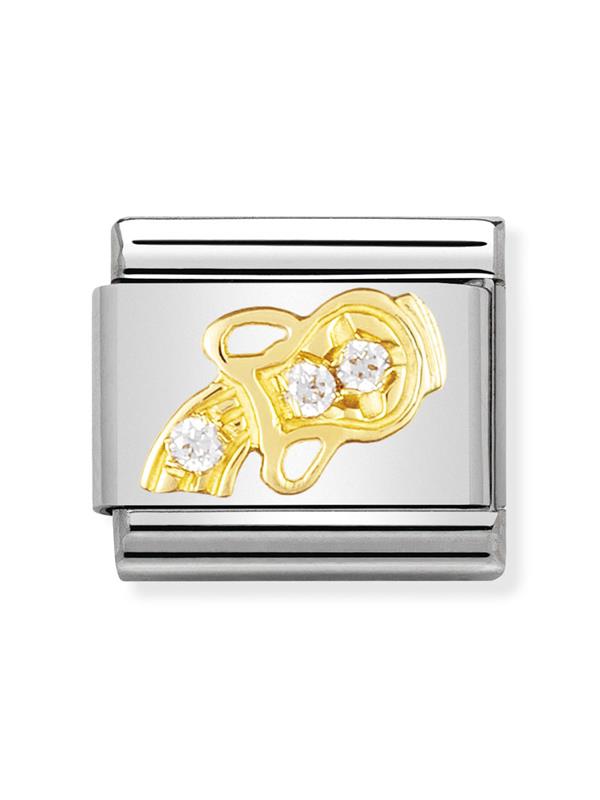 Composable Classic Dekoratif Link - Burçlar CZ - Kova Burcu -  18K Altın Zirkon