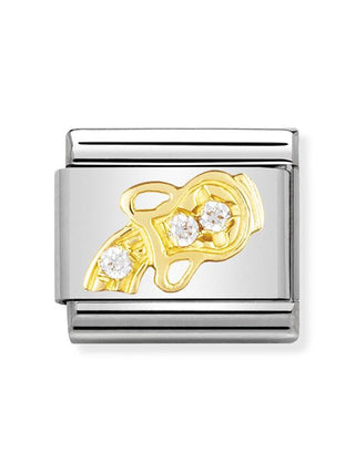 Composable Classic Dekoratif Link - Burçlar CZ - Kova Burcu -  18K Altın Zirkon