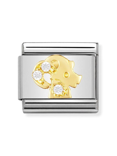 Composable Classic Dekoratif Link - Burçlar CZ - Oğlak Burcu -  18K Altın Zirkon