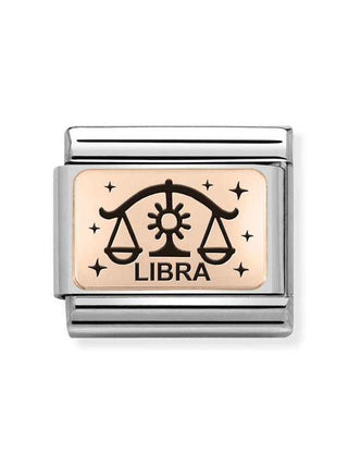 Composable Classic Dekoratif Link - Burçlar - Terazi Burcu - (07 Libra) 9K Rose Altın