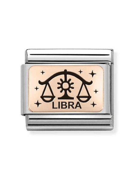 Composable Classic Dekoratif Link - Burçlar - Terazi Burcu - (07 Libra) 9K Rose Altın