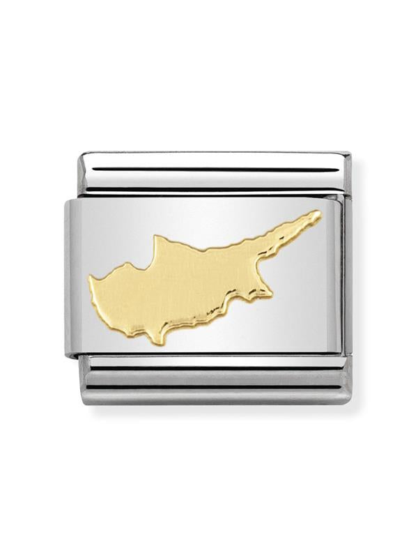 Composable Classic Dekoratif Link - Coğrafi Semboller - Kıbrıs Adası -  18K Altın
