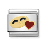 Composable Classic Dekoratif Link - Eğlence - Kalp ile Gülümseme -  18K Altın