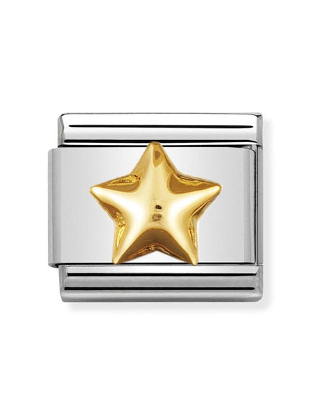 Composable Classic Dekoratif Link  Eğlence  Yıldız  12 Raised star 18K Altın
