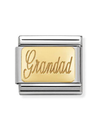 Composable Classic Dekoratif Link - Gravür - Büyükbaba - (28 GranDad) 18K Altın