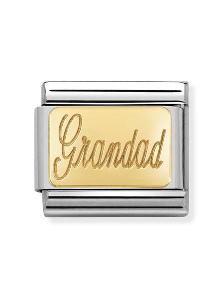 Composable Classic Dekoratif Link - Gravür - Büyükbaba - (28 GranDad) 18K Altın