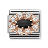 Composable Classic Dekoratif Link - Gravür Demet - Demet Işıltı -  9K Rose Altın