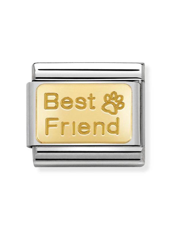 Composable Classic Dekoratif Link - Gravür - En İyi Arkadaş - (50 Best Friend) 18K Altın