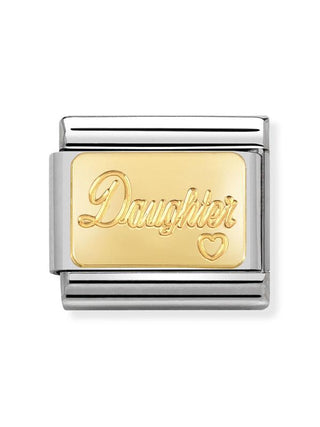Composable Classic Dekoratif Link - Gravür - Kız Çocuk - (25 Daughter) 18K Altın