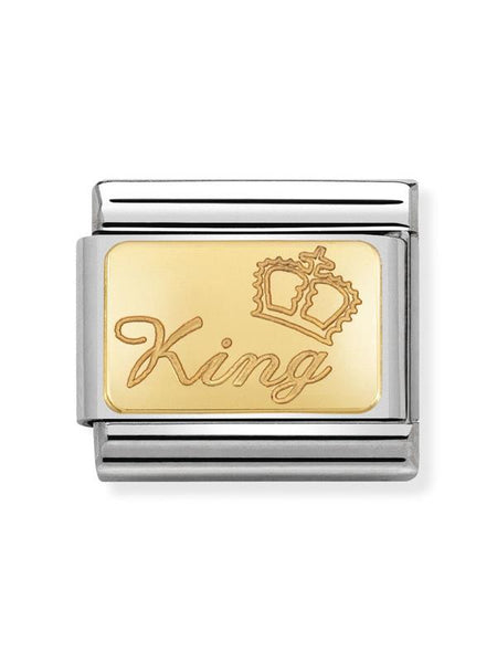 Composable Classic Dekoratif Link  Gravür  Kral  48 King 18K Altın