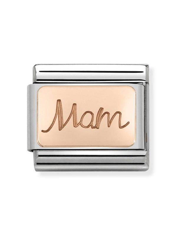 Composable Classic Dekoratif Link - Gravür Yazılar - Anne - (03 Mam) 9K Rose Altın