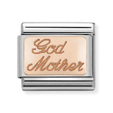 Composable Classic Dekoratif Link - Gravür Yazılar - God Mother -  9K Rose Altın