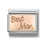Composable Classic Dekoratif Link - Gravür Yazılar - Sadıç - (02 Best man) 9K Rose Altın