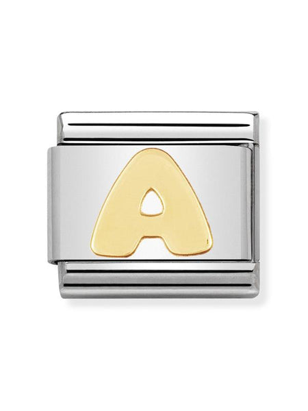Composable Classic Dekoratif Link - Harfler - A harfi - (01 A) 18K Altın