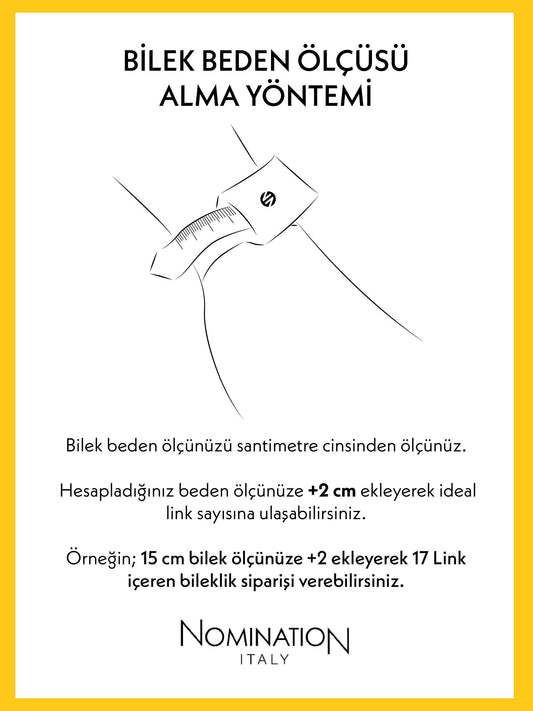 Composable Classic Dekoratif Link - Harfler - A harfi - (01 A) 18K Altın - Gümüş Rengi Bileklik ile