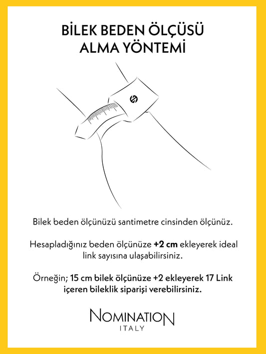 Composable Classic Dekoratif Link - Harfler - A harfi - (01 A) 18K Altın  - Gümüş Rengi Bileklik ile