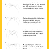 Composable Classic Dekoratif Link - Harfler - A harfi - (01 A) 18K Altın  - Gümüş Rengi Bileklik ile