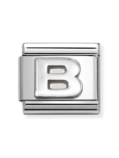 Composable Classic Dekoratif Link  Harfler  B  02 B 925 Gümüş