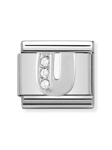 Composable Classic Dekoratif Link - Harfler CZ - U - (21 U) 925 Gümüş Zirkon