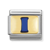 Composable Classic Dekoratif Link - Harfler Mavi - I - (09 I) 18K Altın