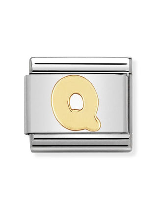 Composable Classic Dekoratif Link - Harfler - Q harfi - (17 Q) 18K Altın
