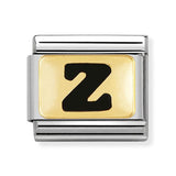 Composable Classic Dekoratif Link - Harfler Siyah - Z - (26 Z) 18K Altın