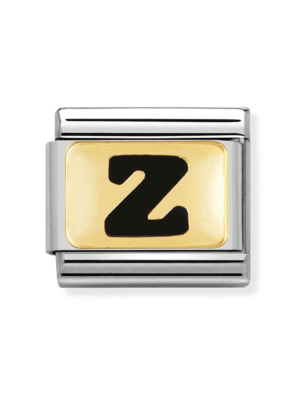 Composable Classic Dekoratif Link - Harfler Siyah - Z - (26 Z) 18K Altın