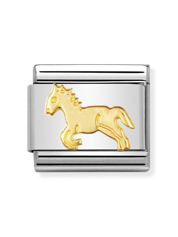Composable Classic Dekoratif Link - Hayvanlar - At - (09 Horse) 18K Altın