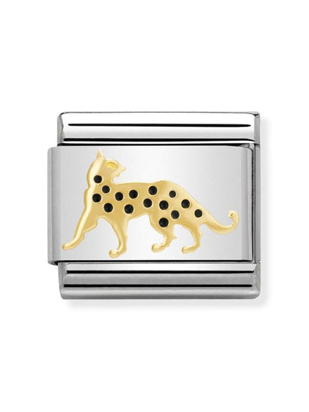 Composable Classic Dekoratif Link - Hayvanlar - Leopar - (16 Leopard) 18K Altın