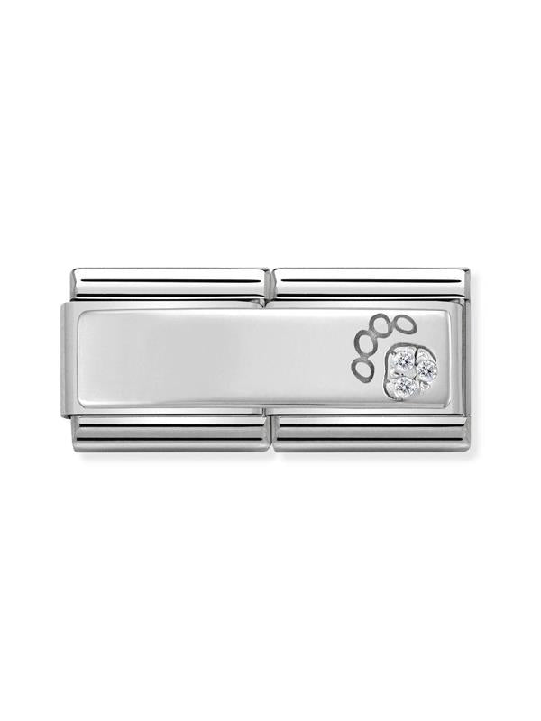 Composable Classic Dekoratif Link - İkili Semboller - Pati -  925 Gümüş
