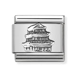 Composable Classic Dekoratif Link - Kabartma Anıtlar - Pagoda - (25 Pagoda) 925 Gümüş