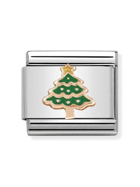 Composable Classic Dekoratif Link  Kabartma  Noel ağacı   9K Rose Altın