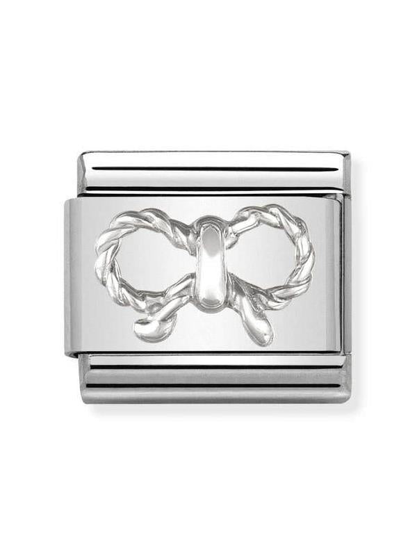 Composable Classic Dekoratif Link - Kabartma - Papyon - (03 Bow) 925 Gümüş