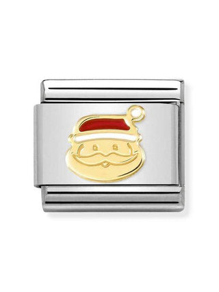 Composable Classic Dekoratif Link  Noel  Noel Baba  24 Face of Santa Claus 18K Altın