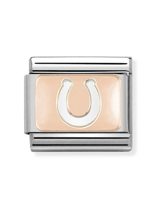 Composable Classic Dekoratif Link - Plakalar - At nalı - (11 Horseshoe) 9K Rose Altın