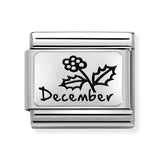 Composable Classic Dekoratif Link - Plakalar Aylar - Aralık - (24 December) 925 Gümüş