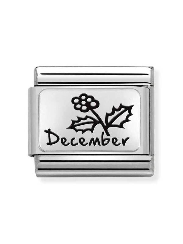 Composable Classic Dekoratif Link - Plakalar Aylar - Aralık - (24 December) 925 Gümüş