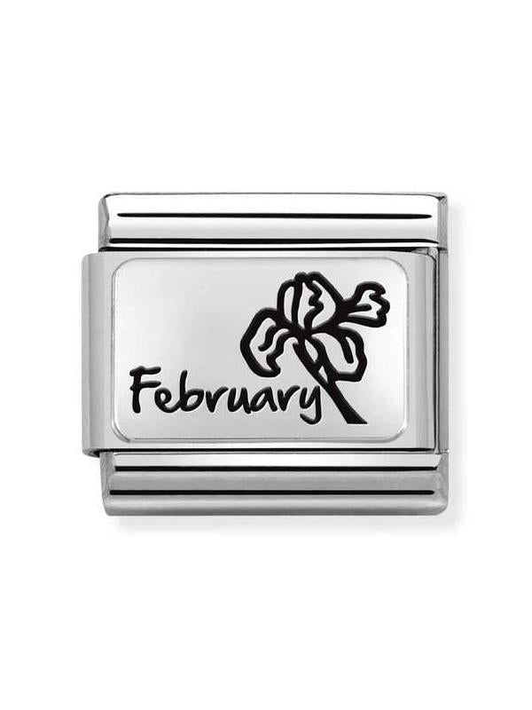 Composable Classic Dekoratif Link - Plakalar Aylar - Şubat - (14 February) 925 Gümüş