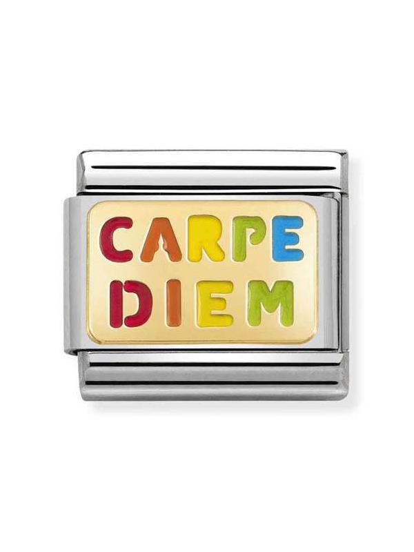 Composable Classic Dekoratif Link - Plakalar - Carpe Diem -  18K Altın