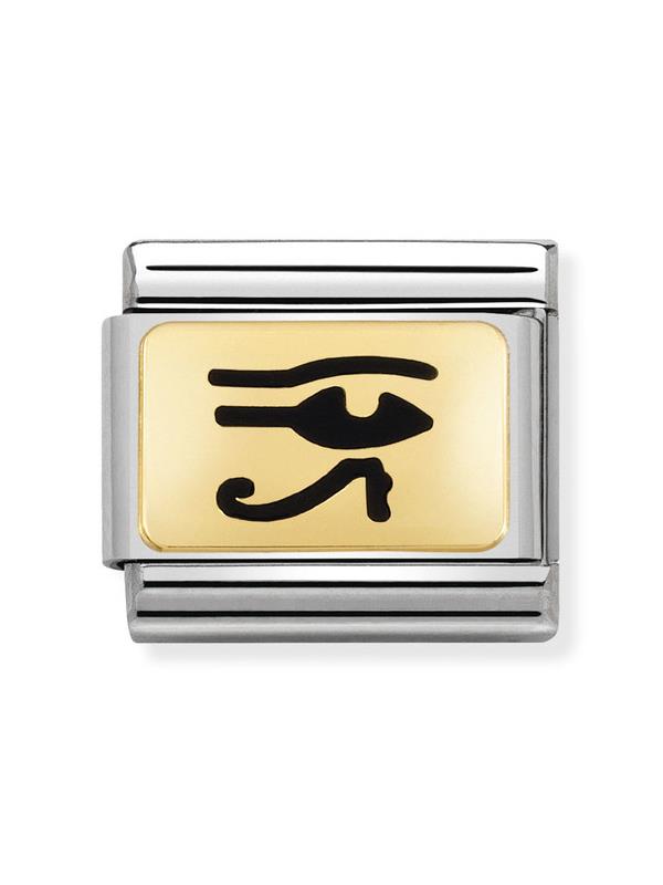 Composable Classic Dekoratif Link - Plakalar - Egyptian eye - (20 Egyptian eye) 18K Altın