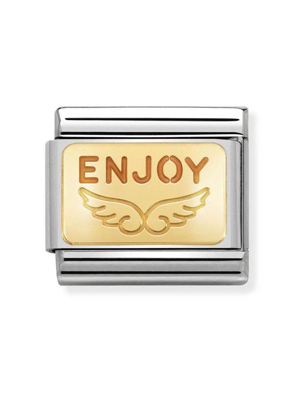 Composable Classic Dekoratif Link - Plakalar - Enjoy Melek -  18K Altın