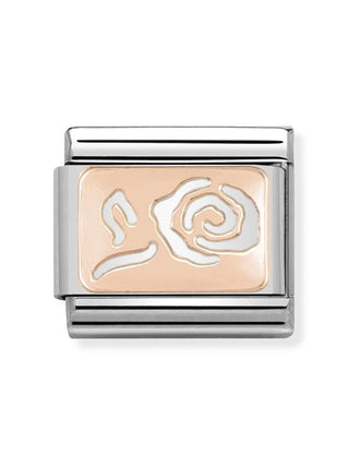 Composable Classic Dekoratif Link - Plakalar - Gül - (13 Rose) 9K Rose Altın