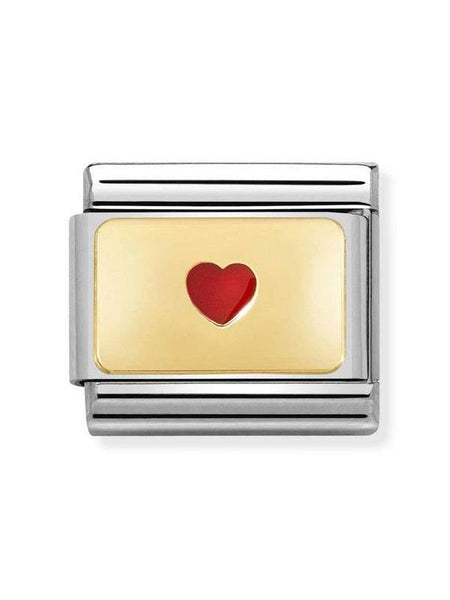 Composable Classic Dekoratif Link - Plakalar - Küçük kalp - (50 Small heart) 18K Altın