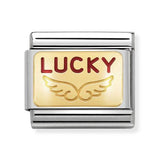 Composable Classic Dekoratif Link - Plakalar - Lucky Melek -  18K Altın