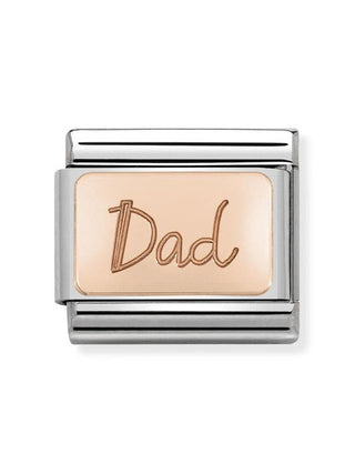 Composable Classic Dekoratif Link - Plakalar Mesajlar - Baba -  9K Rose Altın