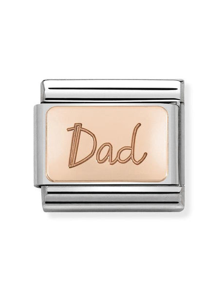 Composable Classic Dekoratif Link - Plakalar Mesajlar - Baba -  9K Rose Altın