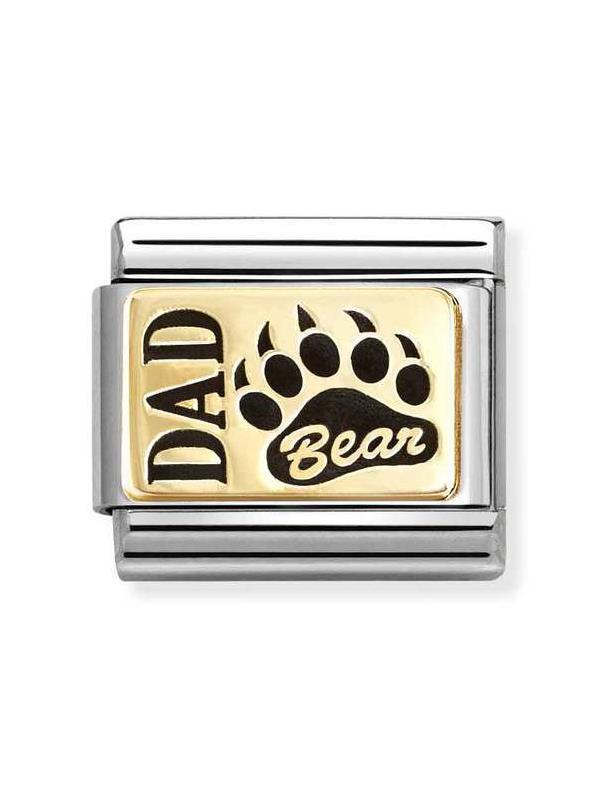 Composable Classic Dekoratif Link - Plakalar Mesajlar - Baba ayı - 18K Altın