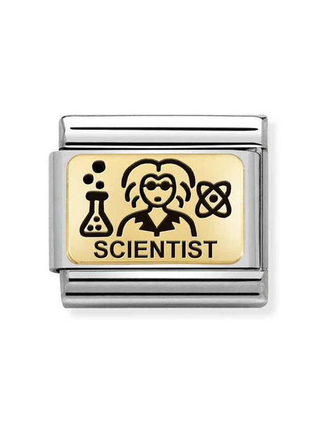 Composable Classic Dekoratif Link - Plakalar Mesajlar - Bilim İnsanı -  18K Altın